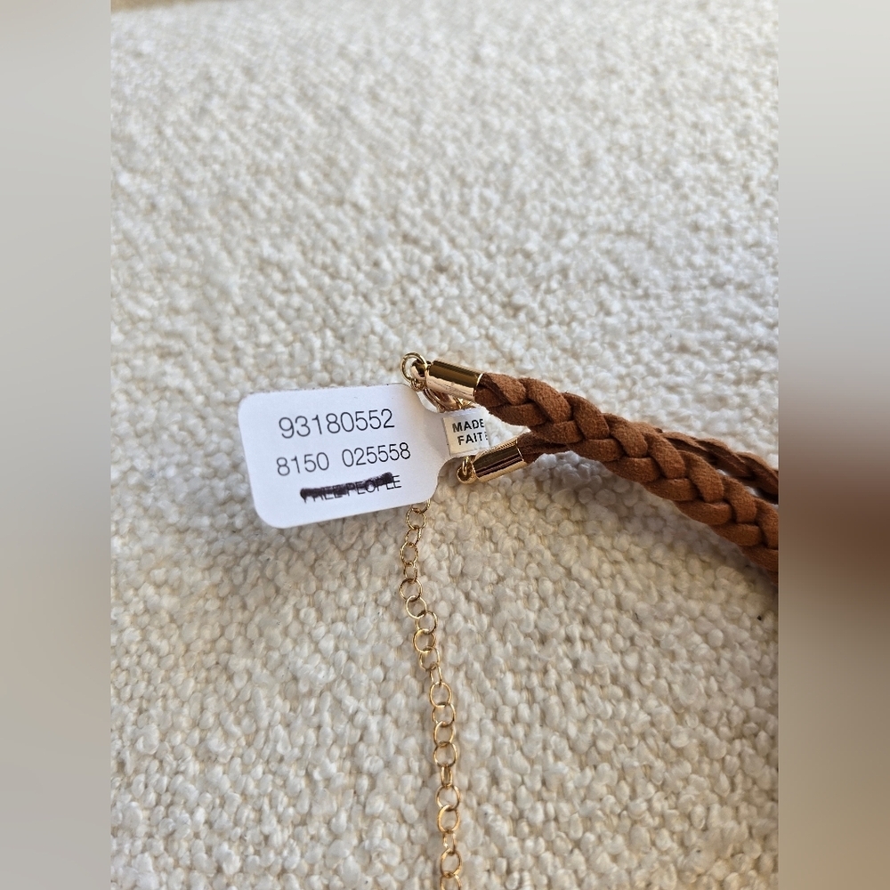 NWT! Free People × Serafina, Sara Choker, Neutral Tan, $38 - Picture 10 of 11